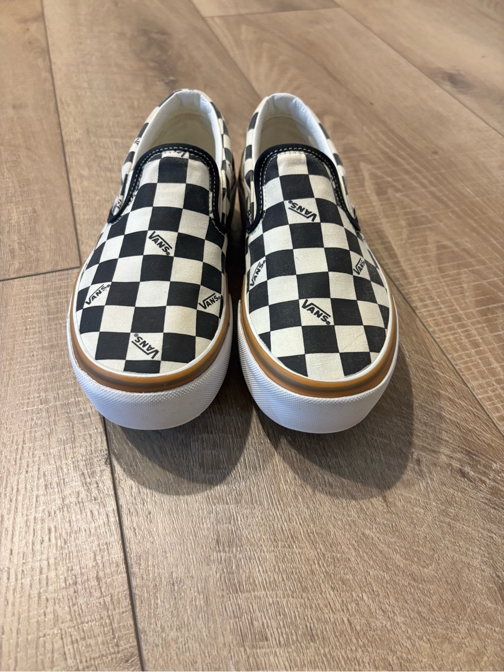 Women’s Vans platform stacked Era checkered slip-on sneakers